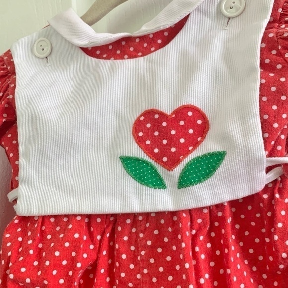 Vintage Betti Terell red polka dot Romper 24 month toddler  One-Piece jumpsuit - Picture 3 of 8